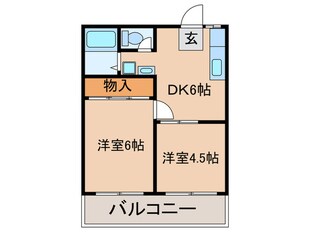 サンシティ半白の物件間取画像